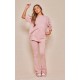 PRETTYLITTLETHING Light Pink Printed Oversized T-shirt PRETTYLITTLETHING Light Pink Printed Oversized T-shirt