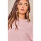 PRETTYLITTLETHING Light Pink Printed Oversized T-shirt PRETTYLITTLETHING Light Pink Printed Oversized T-shirt