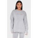 PRETTYLITTLETHING Light Grey Embossed Logo Washed Long Sleeve T-shirt PRETTYLITTLETHING Light Grey Embossed Logo Washed Long Sleeve T-shirt