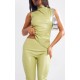 Olive Faux Leather High Waisted Flared Pants Olive Faux Leather High Waisted Flared Pants