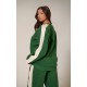 PRETTYLITTLETHING Forest Green Embroidered Contrast Oversized Sweatshirt PRETTYLITTLETHING Forest Green Embroidered Contrast Oversized Sweatshirt