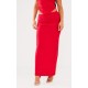 Red Soft Touch Low Rise Maxi Skirt Red Soft Touch Low Rise Maxi Skirt