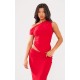Red Soft Touch Low Rise Maxi Skirt Red Soft Touch Low Rise Maxi Skirt