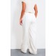 Cream Pintuck Fleeceback Tailored Sweatpants Cream Pintuck Fleeceback Tailored Sweatpants