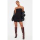 Black Jersey Bandeau Bodycon Dress Black Jersey Bandeau Bodycon Dress