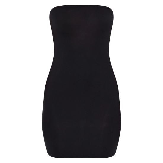 Black Jersey Bandeau Bodycon Dress Black Jersey Bandeau Bodycon Dress