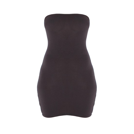 Black Jersey Bandeau Bodycon Dress Black Jersey Bandeau Bodycon Dress