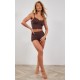 Chocolate Jersey Lace Trim Short PJ Set Chocolate Jersey Lace Trim Short PJ Set
