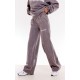 PRETTYLITTLETHING Washed Charcoal Print Oversized Wide Leg Sweatpants PRETTYLITTLETHING Washed Charcoal Print Oversized Wide Leg Sweatpants