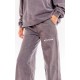 PRETTYLITTLETHING Washed Charcoal Print Oversized Wide Leg Sweatpants PRETTYLITTLETHING Washed Charcoal Print Oversized Wide Leg Sweatpants