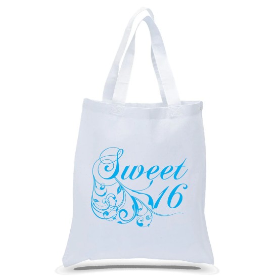 Sweet Sixteen Birthday Canvas Gift Tote Sweet Sixteen Birthday Canvas Gift Tote