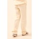 PRETTYLITTLETHING Cream Logo Badge Detail Straight Leg Sweatpants PRETTYLITTLETHING Cream Logo Badge Detail Straight Leg Sweatpants