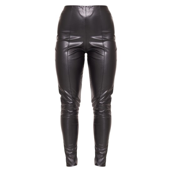 Black Faux Leather Pintuck Detail Leggings Black Faux Leather Pintuck Detail Leggings