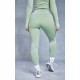 Khaki Acid Wash Seamless Rib High Waist Gym Leggings Khaki Acid Wash Seamless Rib High Waist Gym Leggings