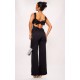Black Woven Cut Out Bow Detail Jumpsuit Black Woven Cut Out Bow Detail Jumpsuit