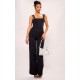 Black Woven Cut Out Bow Detail Jumpsuit Black Woven Cut Out Bow Detail Jumpsuit