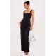 Black Woven Cut Out Bow Detail Jumpsuit Black Woven Cut Out Bow Detail Jumpsuit
