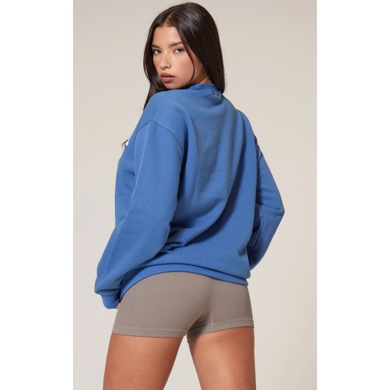Steel Blue Studio Archive Mode Badge Oversized Sweatshirt Steel Blue Studio Archive Mode Badge Oversized Sweatshirt