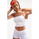 White Snatched Sculpt Bandeau Top White Snatched Sculpt Bandeau Top