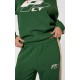 PRETTYLITTLETHING Forest Green Embroidered Contrast Straight Leg Sweatpants PRETTYLITTLETHING Forest Green Embroidered Contrast Straight Leg Sweatpants