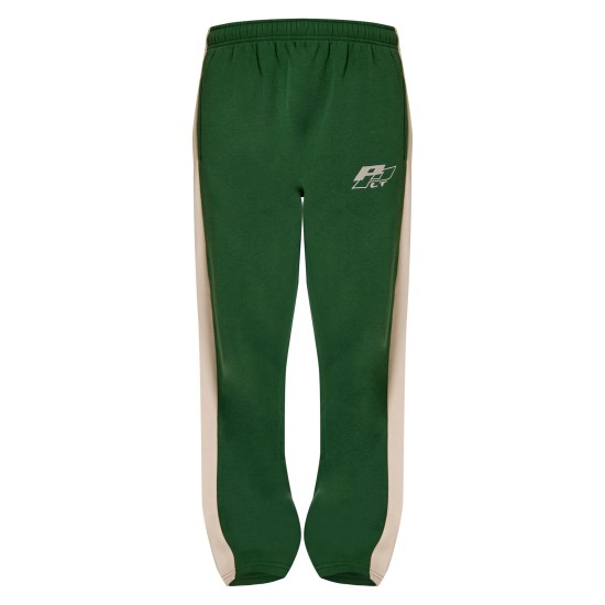 PRETTYLITTLETHING Forest Green Embroidered Contrast Straight Leg Sweatpants PRETTYLITTLETHING Forest Green Embroidered Contrast Straight Leg Sweatpants