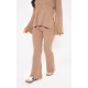 Petite Mocha Rib Knit Wide Leg Pant Petite Mocha Rib Knit Wide Leg Pant