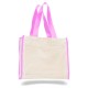 Heavy Duty Gusseted Canvas Tote with Colored Handles Heavy Duty Gusseted Canvas Tote with Colored Handles