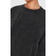 PRETTYLITTLETHING Black Embossed Logo Washed Long Sleeve T-shirt PRETTYLITTLETHING Black Embossed Logo Washed Long Sleeve T-shirt