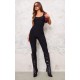 Black Slinky Sleeveless Scoop Neck Jumpsuit Black Slinky Sleeveless Scoop Neck Jumpsuit