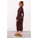 Chocolate Turtle Neck Knitted Bodycon Maxi Dress Chocolate Turtle Neck Knitted Bodycon Maxi Dress