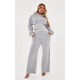 Shape Light Grey Sweat Seam Detail Wide Leg Sweatpants Shape Light Grey Sweat Seam Detail Wide Leg Sweatpants