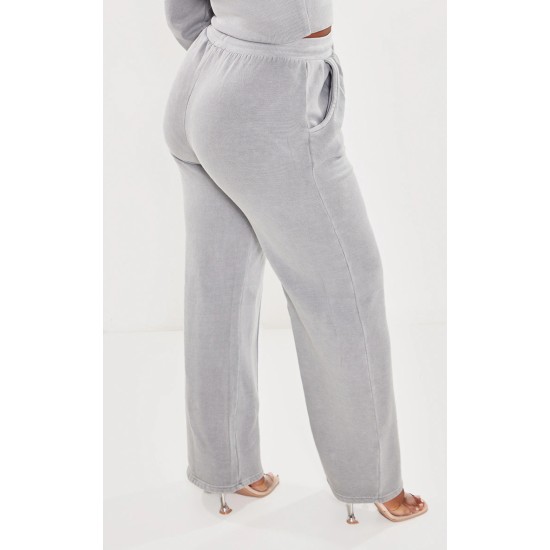 Shape Light Grey Sweat Seam Detail Wide Leg Sweatpants Shape Light Grey Sweat Seam Detail Wide Leg Sweatpants
