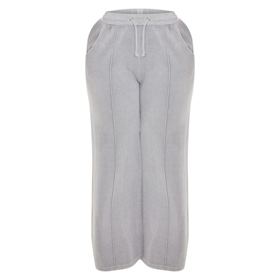 Shape Light Grey Sweat Seam Detail Wide Leg Sweatpants Shape Light Grey Sweat Seam Detail Wide Leg Sweatpants