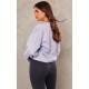 Ash Grey Oversized Cropped Crewneck Sweatshirt Ash Grey Oversized Cropped Crewneck Sweatshirt