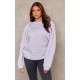 Ash Grey Oversized Cropped Crewneck Sweatshirt Ash Grey Oversized Cropped Crewneck Sweatshirt