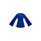 Bright Blue Glitter Plisse Flare Sleeve Cut Out Romper Bright Blue Glitter Plisse Flare Sleeve Cut Out Romper