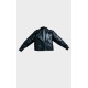 Plus Black Faux Leather Contrast Quilted Lining Oversized Biker Jacket Plus Black Faux Leather Contrast Quilted Lining Oversized Biker Jacket