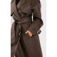 Petite Chocolate Faux Leather Buckle Trench Coat Petite Chocolate Faux Leather Buckle Trench Coat