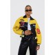 PRETTYLITTLETHING Yellow Faux Leather Motocross Racer Bomber Jacket PRETTYLITTLETHING Yellow Faux Leather Motocross Racer Bomber Jacket