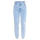 Light Blue Wash Asymmetric Waistband Long Straight Leg Jeans Light Blue Wash Asymmetric Waistband Long Straight Leg Jeans