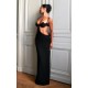 PLT Label Black Extreme Cut Out Bust Detail Tailored Maxi Dress PLT Label Black Extreme Cut Out Bust Detail Tailored Maxi Dress
