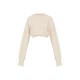 Oatmeal Chunky Knit Distressed Hem Crop Sweater Oatmeal Chunky Knit Distressed Hem Crop Sweater