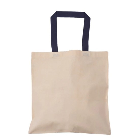 Cotton totes with colored handles Cotton totes with colored handles