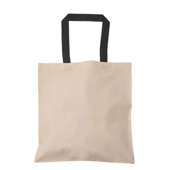 Cotton totes with colored handles Cotton totes with colored handles