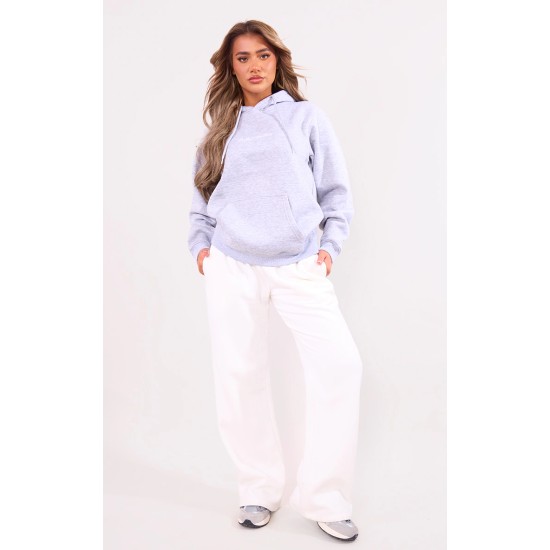 PRETTYLITTLETHING Grey Marl Oversized Sweat Hoodie PRETTYLITTLETHING Grey Marl Oversized Sweat Hoodie