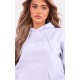 PRETTYLITTLETHING Grey Marl Oversized Sweat Hoodie PRETTYLITTLETHING Grey Marl Oversized Sweat Hoodie