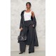 Tall Black Pinstripe Tailored Wide Leg Pants Tall Black Pinstripe Tailored Wide Leg Pants