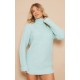 Sage Rolled Neck Super Chunky Knit Sweater Dress Sage Rolled Neck Super Chunky Knit Sweater Dress