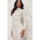 Stone Turtle Neck Knitted Bodycon Maxi Dress Stone Turtle Neck Knitted Bodycon Maxi Dress