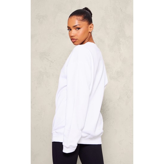 White Oversized Fitting Sweatshirt White Oversized Fitting Sweatshirt